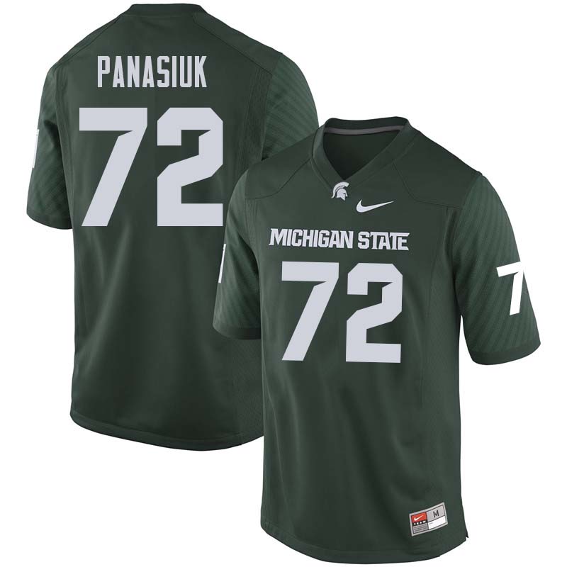 Men #72 Mike Panasiuk Michigan State College Football Jerseys Sale-Green